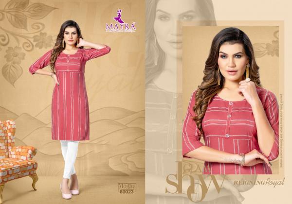 Mayra Megha Fancy Wear Rayon Designer Kurti Collection